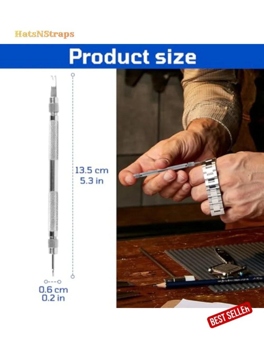 64Pcs Watch Strap Spring Bars Kit - Stainless Steel Pin Replacements 16-28mm